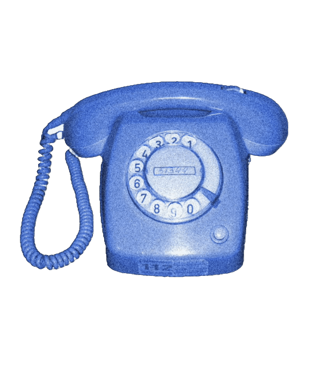 Ringing blue phone
